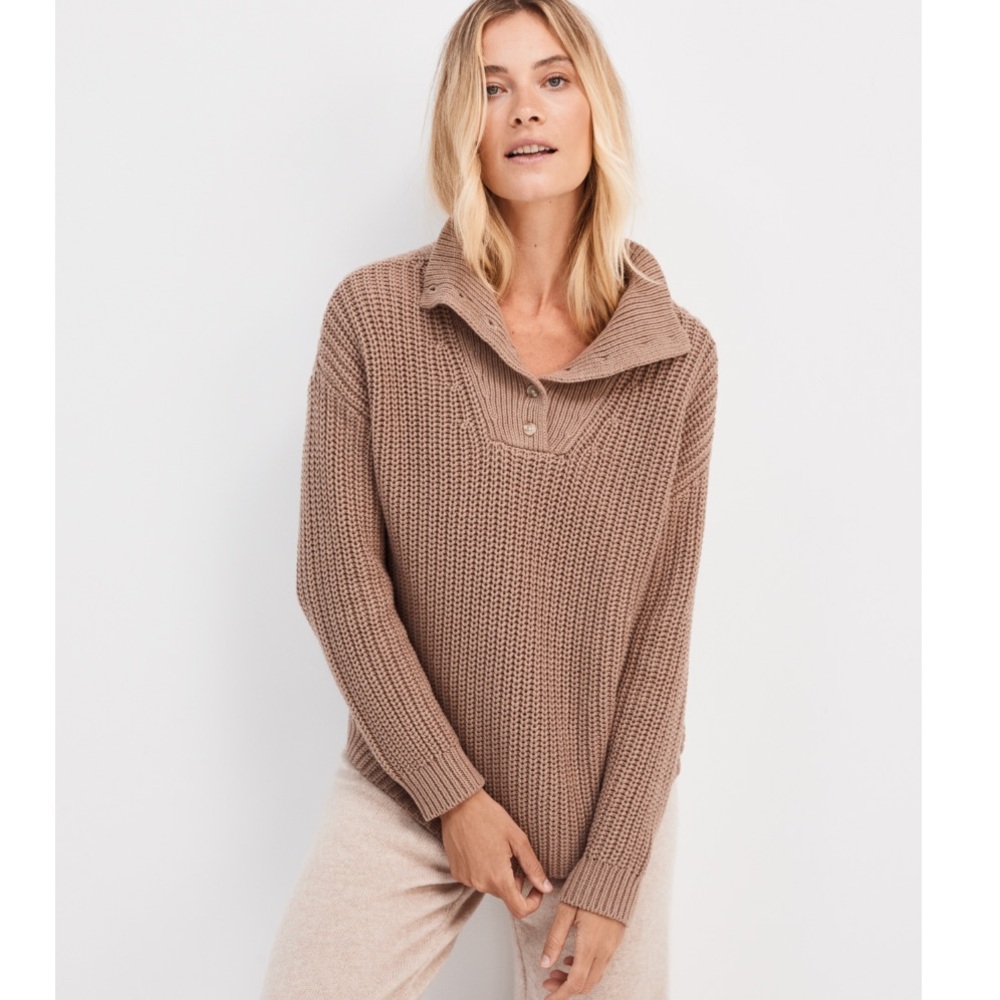 Haven Well Within Sweater Cotton Blend Tan Size L